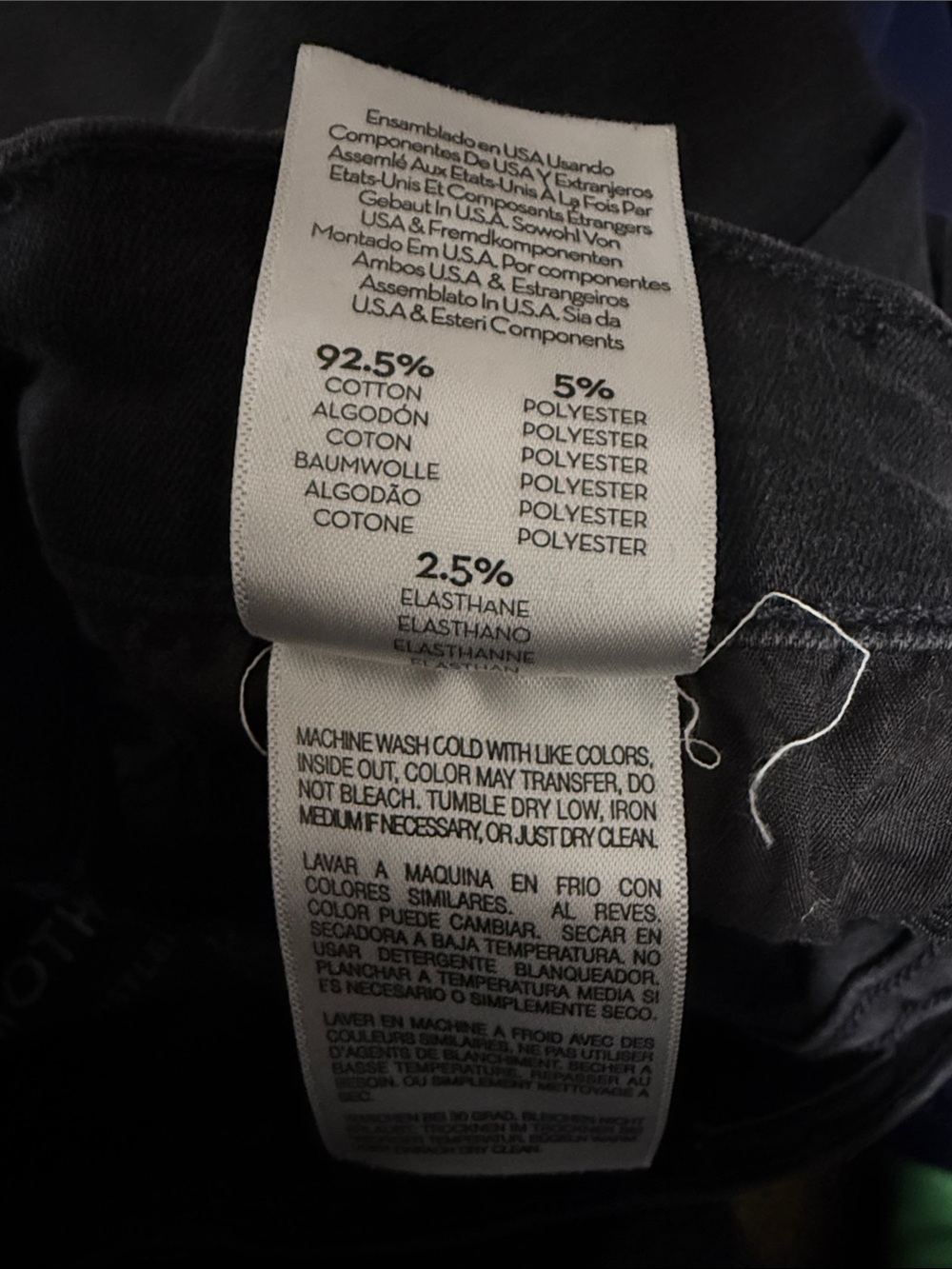 MOTHER Hustler Ankle Fray in Not Guilty Jeans Black High Rise Size 24 (US2) - Picture 8 of 9